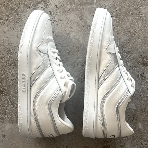 Celine Low Wave Lace-Up Sneaker, Optic White/Silver Size 41 in Box +DustBag $750 - Picture 5 of 16